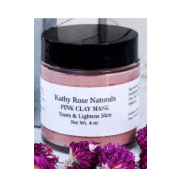 Pink Rose Clay Mask 4 OZ, Organic and Paraben Free